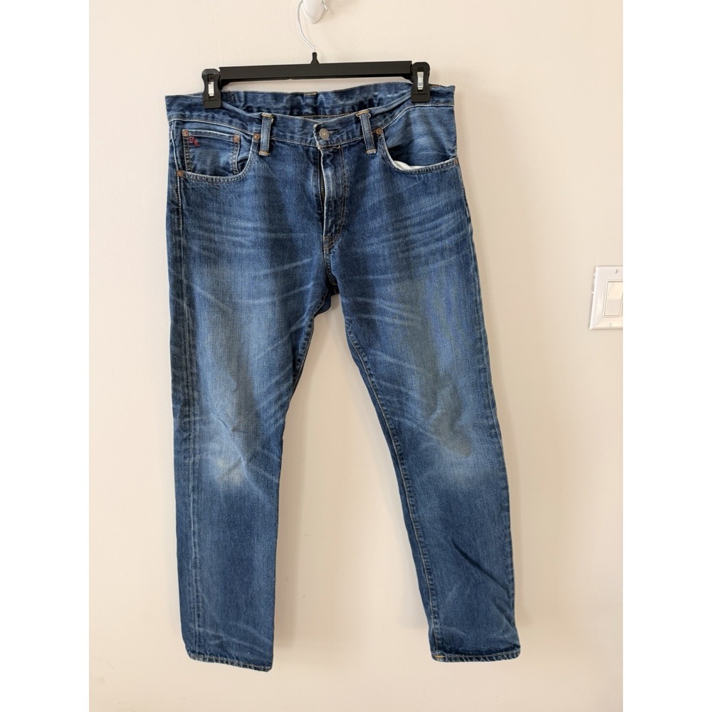Polo Ralph Lauren Rick Slim Straight Jeans Mens 33x32 Medium Wash Denim